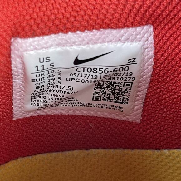 Nike Dunk Low x OFF-WHITE University Red 2019 Men's Size 11.5 AUTHENTIC - Picture 13 of 16